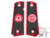 Angel Custom CNC Machined Tac-Glove "Zodiac" Grips for Tokyo Marui/KWA/Western Arms 1911 Series Airsoft Pistols - Red (Sign: Libra)