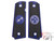 Angel Custom CNC Machined Tac-Glove "Zodiac" Grips for WE-Tech 1911 Series Airsoft Pistols - Navy Blue (Sign: Sagittarius)