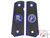 Angel Custom CNC Machined Tac-Glove "Zodiac" Grips for WE-Tech 1911 Series Airsoft Pistols - Navy Blue (Sign: Scorpio)
