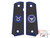 Angel Custom CNC Machined Tac-Glove "Zodiac" Grips for WE-Tech 1911 Series Airsoft Pistols - Navy Blue (Sign: Taurus)