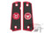 Angel Custom CNC Machined Tac-Glove "Zodiac" Grips for WE-Tech 1911 Series Airsoft Pistols - Red (Sign: Taurus)