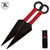 Kunai Throwing Knife Twin Set Black w/Red Wrapping