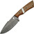 Damascus 1126 Walnut Fixed Blade w/ Leather Sheath