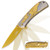 Masters Collection Gold Mountain Eagle Titanium-Coated Stainless Steel Pocket Knife