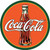 Tin Sign 1069 Coke - Round 30's Bottle Logo