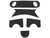 Emerson Hook and Loop Adhesive Strips for PJ Type Bump Helmets - Black