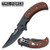 Tac Force TF731BW Black Bolster, Wood Scale Folder