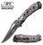 Master Collection A021BW Etched Dragon, White G-10 Folding Knife