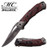 Master Collection A021BR Etched Dragon, Red G-10 Folding Knife