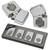 Brushed Chrome Skull Lighter Set