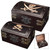 Rustic Wooden Pirate Treasure Chest / Trunk Twin Set - One Large, One Small