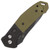 Bear Bold Action Black Pocket Knife – OD Green G10 Handle