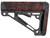 Hogue AR-15/M-16 OverMolded Collapsible Buttstock for Mil-Spec Buffer Tube (Color: Red Lava)