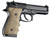 Hogue Beretta 92/96 Series Rubber Grip with Finger Grooves (Color: Flat Dark Earth)