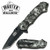 Master A009GY Tanto Skull Camo Assisted Open