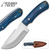 Timber Wolf Blue Elijah Carbon Steel Skinner Knife with Leather Sheath