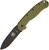 ESEE Avispa D2 Black BRK1302ODB Framelock - OD Green Handle