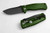 Lion Steel SR2 Mini - Green Aluminium Handle, Black Blade