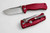 Lion Steel SR2 Mini - Red Aluminium Handle, Satin Blade
