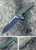 WE Knife 617C Black D2 Linerlock Flipper, Green G10 Handle