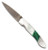 Santa Fe Stoneworks Linerlock Damascus - MOP/Malachite