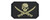 Matrix "Skull and Swords" PVC IFF Hook and Loop Patch (Color: Black)