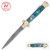Kissing Crane Genuine Abalone Damascus Stiletto Knife