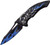 Skull Flame Linerlock A/O Blue