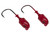 Mustad Bullet Head 1 OZ 1X Strong - Pack of 2 (Color: Red UV with Red Eyes / Size 6/0)