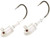 Mustad Bullet Head 1 OZ 2X Strong - Pack of 2 (Color: White UV with Red Eyes / Size 6/0)
