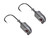 Mustad Bullet Head 1.5 OZ 1X Strong - Pack of 2 (Color: Plain with Red Eyes / Size 7 /0)