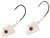 Mustad Shad/Darter Head 1 OZ 2X Strong - Pack of 2 (Color: Pearl UV with Red Eyes / Size 5/0)