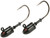 Mustad Bullet Head 1 OZ 2X Strong - Pack of 2 (Color: Black UV with Red Eyes / Size 6/0)