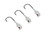 Mustad Bullet Head 1/2 OZ 1X Strong 2XL - Pack of 3 (Color: White UV with Red Eyes / Size 4/0)