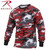 Rothco Long Sleeve Colored Camo T-Shirt - Red Camo