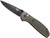 Benchmade / Pardue Mini Griptilian Folding Knife (Model: Drop Point / Black Plain Edge / OD Nylon)