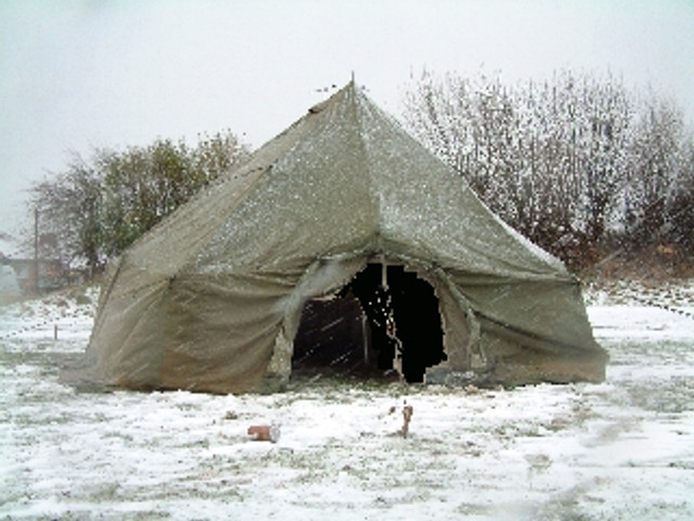 British Army 12x12 Canvas Frame Tents. - M.R Army Surplus