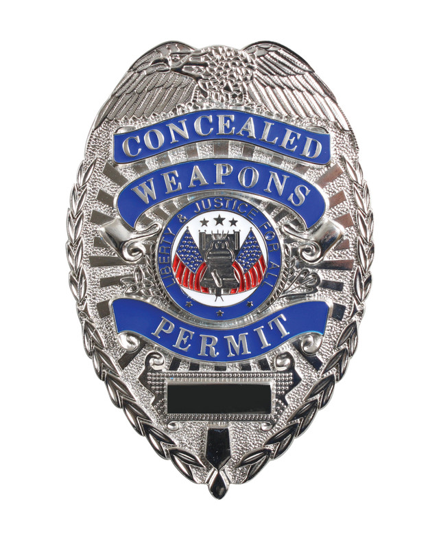 Rothco Deluxe "Concealed Weapons Permit" Badge - Silver