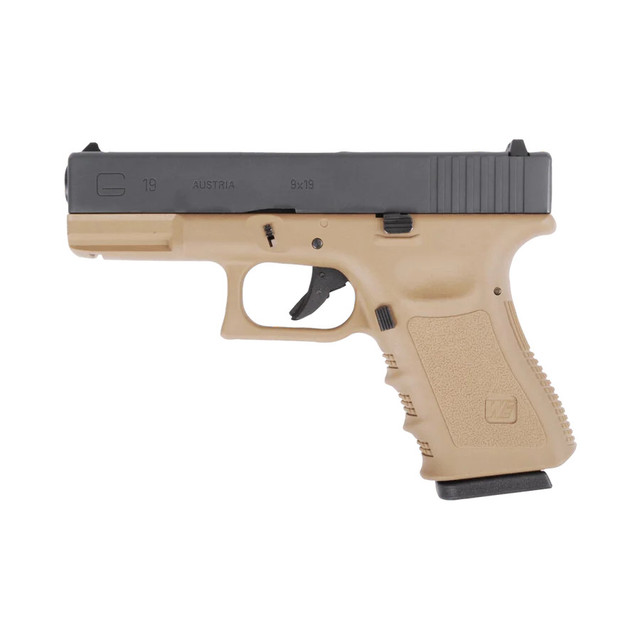 WE Glock 19 Gen 3 Blowback Airsoft Pistol - Tan