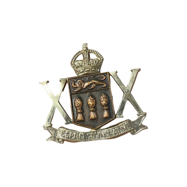 WW2 Saskatoon 20th Armoured Regiment Cap Badge