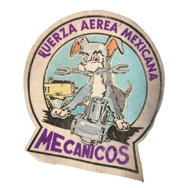 201st Squadron Mexican Air Force Ground Crew Mechanic Crest Patch