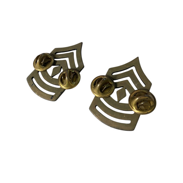 United States Marine Corps First Sergeant Metal Collar Chevrons