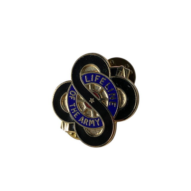 U.S. Army 319th Quartermaster Battalion Crest Pin - G23 Stamped