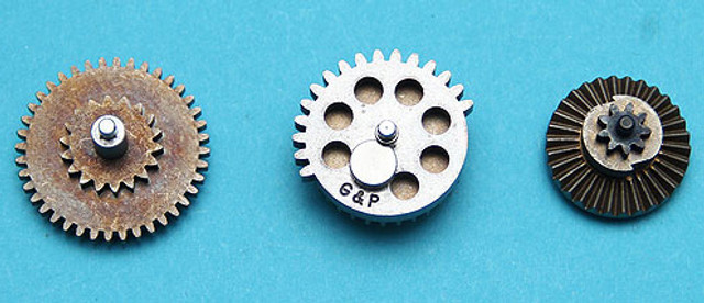 G&P CNC Steel Gear Set for Airsoft AEG Gearbox w Sector Gear Clip - High Torque