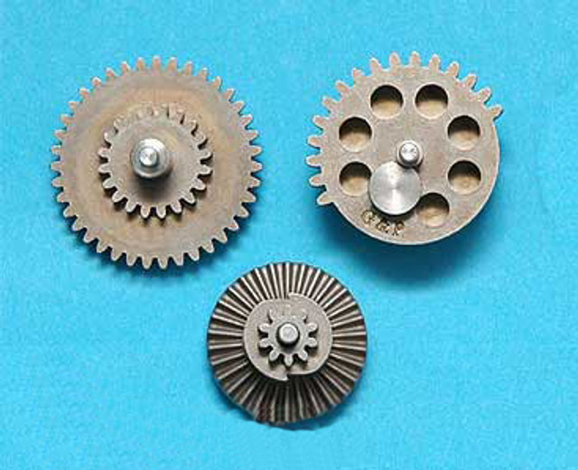 G&P CNC Steel Gear Set for Airsoft AEG Gearbox w Sector Gear Clip - Standard Torque