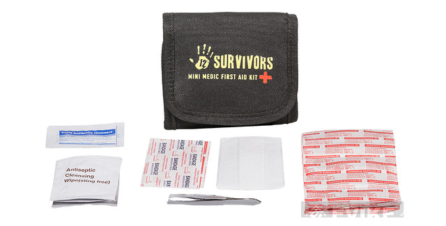 12 Survivors Mini Medic First Aid Kit with Pouch