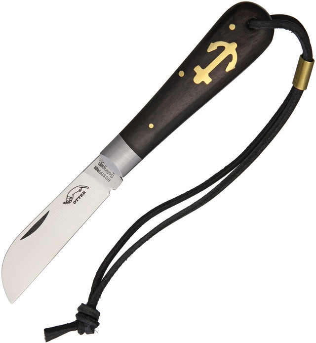 Otter-Messer Mercator Brass Large Carbon Steel Blade Lockback