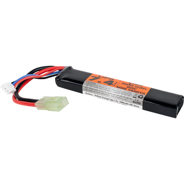 Valken Airsoft Battery Li-Ion 7.4V 2500mAh Stick Style Dean High Outpu