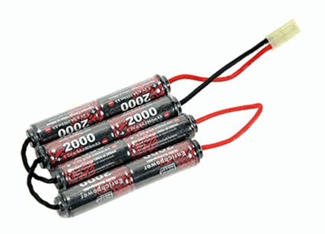 G&P 9.6v 1100mAh Battery (NiMH) - Small Mini Type