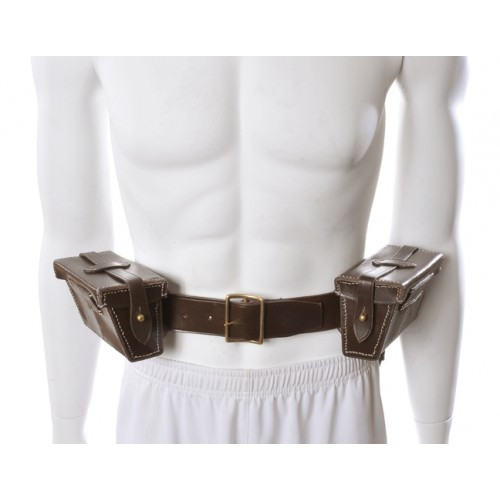 Japanese Arisaka Type 38 Ammo Pouches, Leather Belt, Bayonet Frog